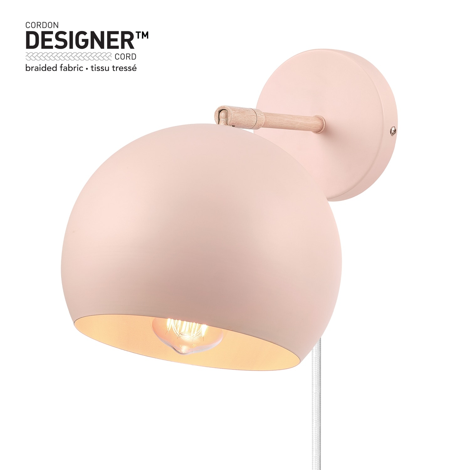 Pink plug in wall sconce discount